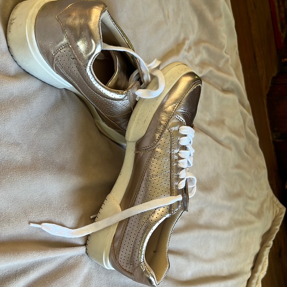 Gold sneakers